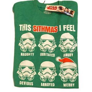 Star Wars This Sithmas I Feel Christmas Tee Shirt Size Men's Small
